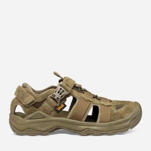 Teva Omnium Suede Herren Sandalen DunkelOlivgrün (Österreich)